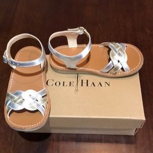 Cole Haan gold/silver sandals size 10 toddler